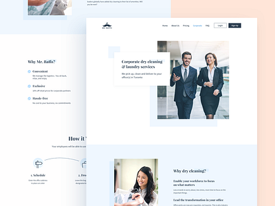 Mr Baffo - Corporate blue bold clean design dry interface minimal simple skyblue ui ux wash web website