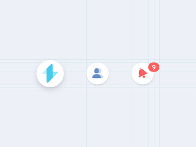 Lumos Icons app blue clean design icon illustration interface minimal notification ui users ux web website