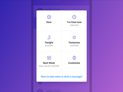 Key - Reminder app bold calendar card clean color design gradient grid interface ios meet mobile options schedule simple ui ux violet white