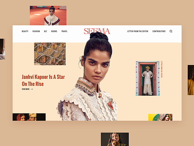 Seema clean design fashion girl hellohello hero indian layout minimal modern seema type typography ui ux web website