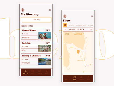 Natives app attractions branding clean design hellohello indian indigenous interface ios itinerary map natives park simple trip ui ux white yellow