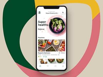 AlgoSano algosano app bold branding clean design food green healthy hellohello interface ios minimal onboarding pink simple ui ux white yellow