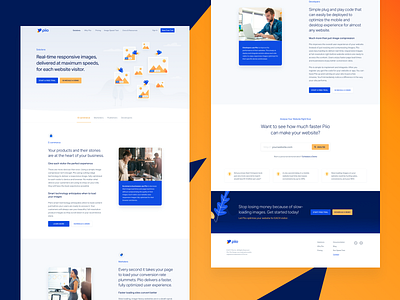 Piio - Solutions app birds blue branding clean dark blue design exploration hellohello home illustration images landing piio portal ui ux web website yellow