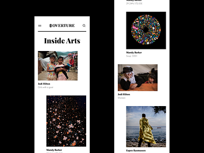 Overture - Inside Arts bold branding clean design hellohello humanity interface ios magazine minimal mobile overture simple social the new york times typography ui ux web website