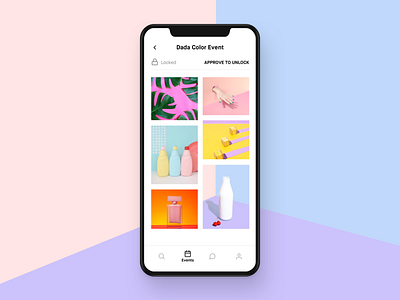 Event Detail - Photography app bold clean design feed foto green hellohello interface ios masonry minimal photography pictures service simple ui ux wall white