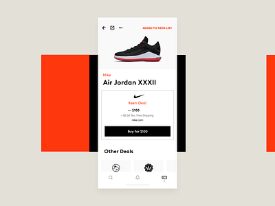 Sneakers - Trading app black bold categories clean design hellohello interface ios minimal mondrianism products red shoes simple sneakers ui ux watchlist white