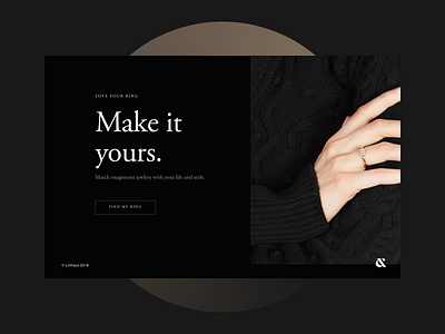 Ring app black classy clean dark darky design elegant hand hellohello interface minimal ring rings simple ui ux wareable web website