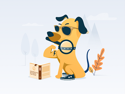 Lingo animal brand branding constructor design dog doggy draw hellohello icon illustration logo pet vector yellow