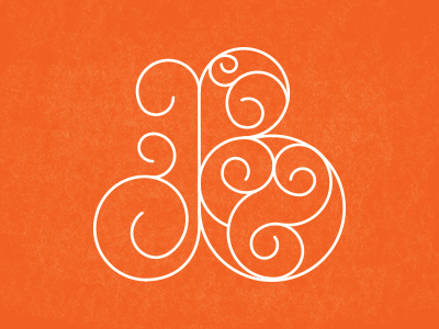 B For Bali alphabet circles illustration lettering practice swashes