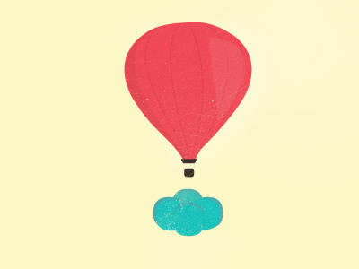 Come Sail Away art balloon cloud color illustration whimsical