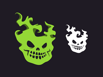 Ghastly Skull logo fire ghastly ghost head logo skeleton skull smoke spirit