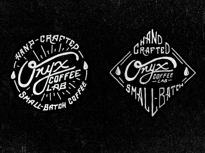 Mo' Coffee Mo' Problems arkansas badges black white blkboxlabs branding coffee drop hand lettered logo onyx texture
