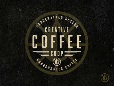Coffee Badge badge black blkboxlabs branding circle coffee coffee drop gold logo tan texture