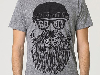 Big Beards Forever apparel beards branding face forest hair hand lettered logo shirt t typography