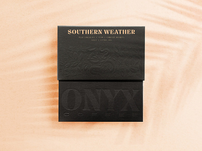 Onyxly Fresh arkansas black branding coffee craft design embossed hickory design co logo packaging texture typography