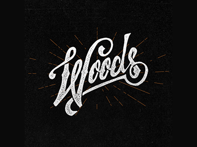 Woods branding hand lettered lettering logo logotype typography vintage woods