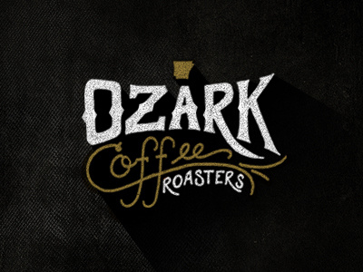 Coffee arkansas branding coffee hand lettered logo ozarks texture typography