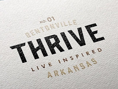 Thrive arkansas branding logo thrive type