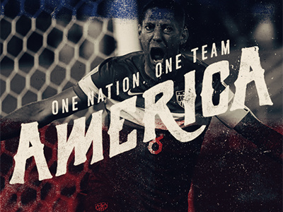 OK USA! hand lettered soccer type typography usa world cup