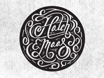 Hatch & Maas blkboxlabs branding hand lettered hatchmaas logo photographer script stamp texture vintage