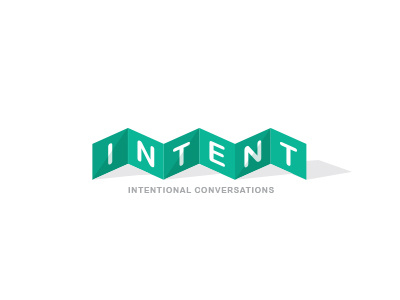 Intent app branding handlettered intent logo not story