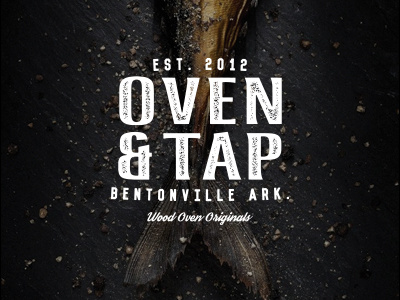 O&T arkansas beer branding brick oven food logo restaurant