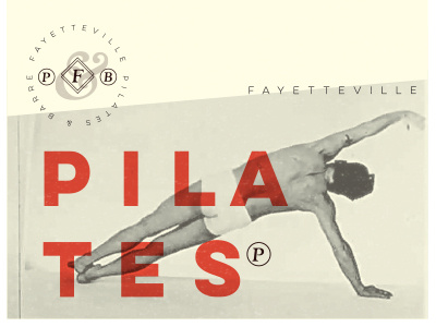 Pilates arkansas barre branding logo pilates typography vintage