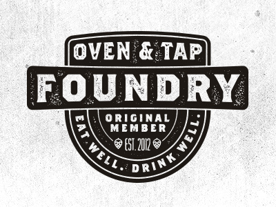 Foundry arkansas beer branding food logo ot oventap restaurant