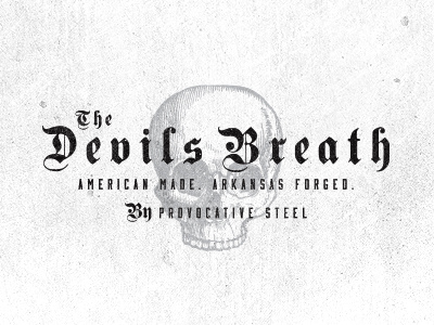 DB arkansas badge black branding furniture logo man gifts retro skull steel texture vintage
