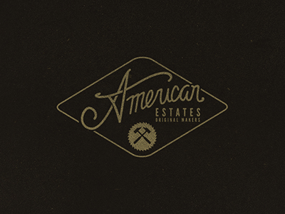 AE american estates branding flag industrial logo merica texture typography usa vintage
