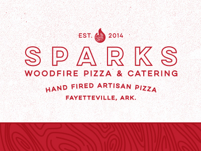 Sparks arkansas branding brick oven logo pizza retro type typography vintage woodfire