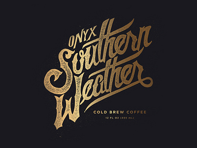 Southern Weather arkansas blkboxlabs branding coffee cold brew logo onyx retro type typography vintage