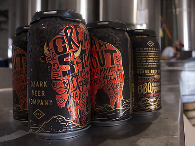Cream Stout arkansas beer brew buffalo can design craft beer obc ozark beer packaging