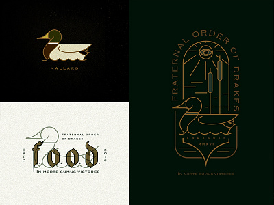 F.O.O.D branding duck duck hunting hunting logo
