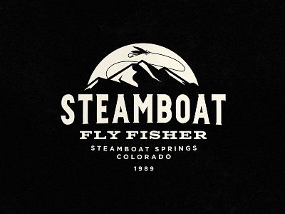 No Fly Zone branding fishing fly fishing logo retro texture type typography