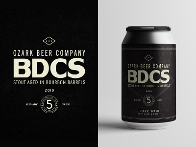 OZARK BDCS arkansas badge beer craft beer package design texture typography vintage