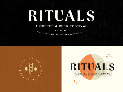RITUALS FESTIVAL arkansas badge beer branding coffee design festival logo type typography