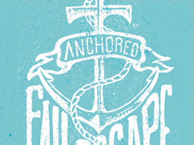 Anchored anchor church hand drawn t shirt texture typography youth group