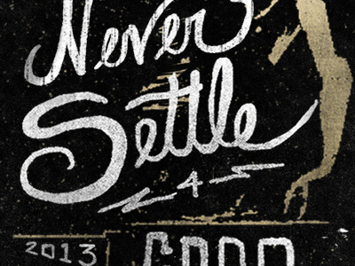 To Resolve Project 2013 anvil black blacksmith hand lettered never settle script texture to resolve project