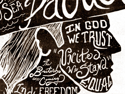 American Proud Posters (Gif) america american black hand lettered history merica poster script texture typography white