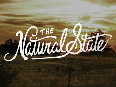 AR arkansas camping hand lettered sunset the natural state type typography