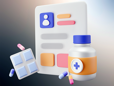 Medicine 3d animation app blender branding design graphic design illustration logo ui