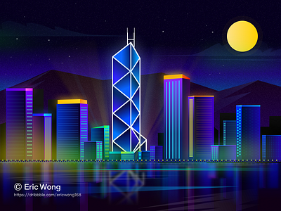 Hong Kong Impression china city designer ericwong flourishing hongkong light logo nightscape scenery ui