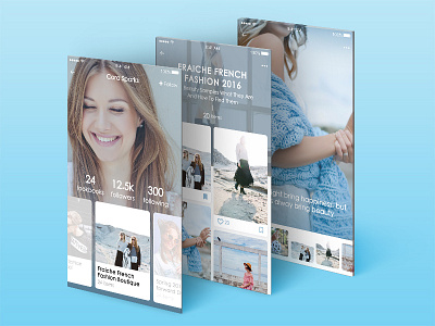 Fashion Lookbook card cyan fashion list lookbook product detail profile ui uiux ux