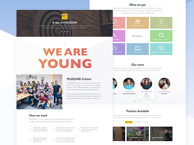 Landing page - company website company homepage landing page technical uiux visual web young