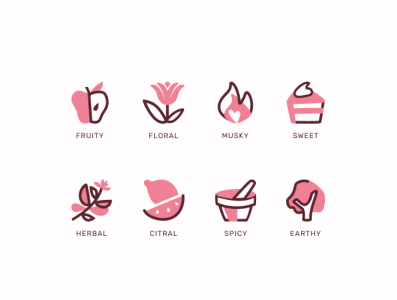 Scent Category Icon Set by Margot Field on Dribbble