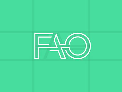 design FAO Monogram airport brand branding branding design conference design designfao fao monogram typography