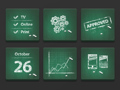 Chalkboard icons v2 board chalk chalkboard chalkdust design dust graph green icon icons ios london mobile sketch