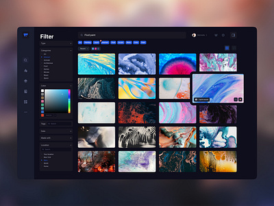 Wallpaper Filter abstract application categories color picker dark theme design desktop filter image interface liquid logo macos painting pictures product search tags ui ux