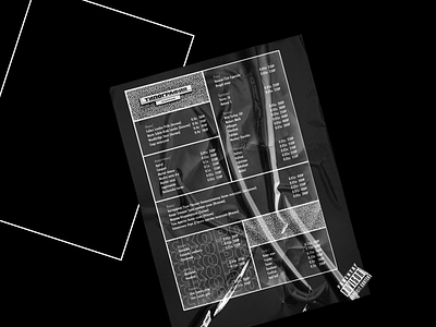 Типография / Меню menu card mockup font typography layers blocks pattern drinks bar menubar black dark logo branding brand print identity design menu